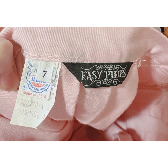 1980s Easy Pieces Pastel Pink Pleated Skirt / 80s / Skirt / Waist 26" - Picture 6 of 6